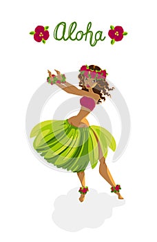 Beautiful girl - hula dancer