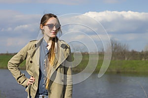 Beautiful girl in nature