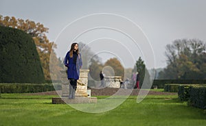 Beautiful girl in the park photo