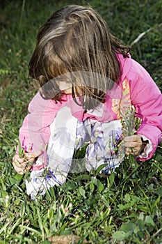 Beautiful girl playing