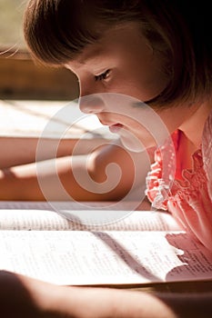 Beautiful Girl Reading Holy Bible