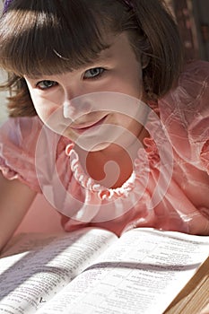 Beautiful Girl Reading Holy Bible