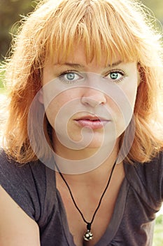 Beautiful girl with red hair