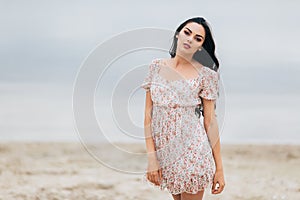 Beautiful girl relaxing on the beach