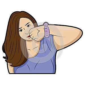 beautiful girl with shy pose