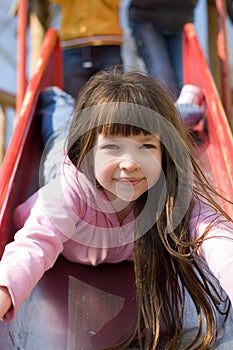 Beautiful Girl on Slide
