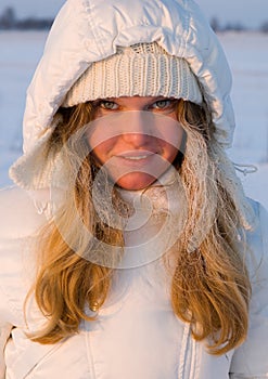 Beautiful Girl in Snow