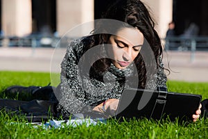 Beautiful girl with tablet