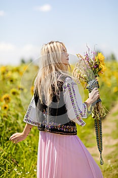 Beautiful girl in traditional costume