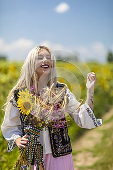 Beautiful girl in traditional costume