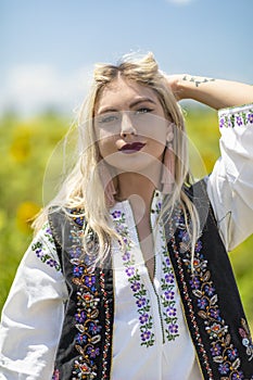 Beautiful girl in traditional costume