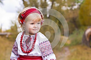 Beautiful girl in ukrainian costume