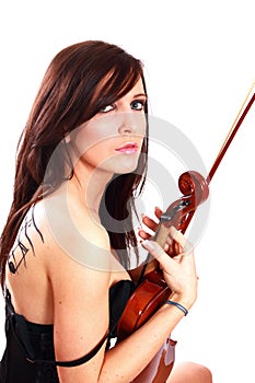 Beautiful girl with the violin