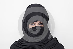 Beautiful girl wearing a burqa