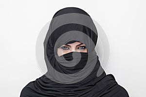 Beautiful girl wearing a burqa photo