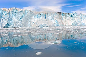 A beautiful glacier face in alaska