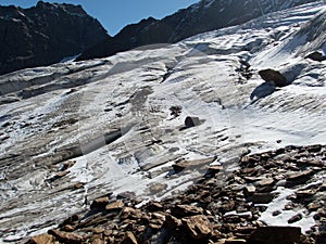 Beautiful glacier hike and clim to Weisskugel mountain