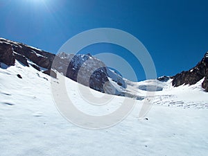 Beautiful glacier hike and clim to Weisskugel mountain