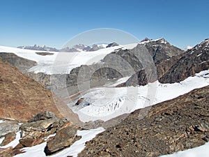 Beautiful glacier hike and clim to Weisskugel mountain