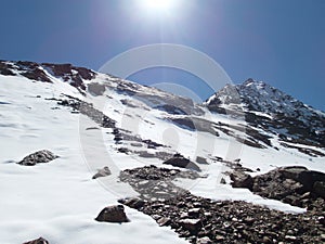 Beautiful glacier hike and clim to Weisskugel mountain