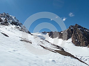 Beautiful glacier hike and clim to Weisskugel mountain