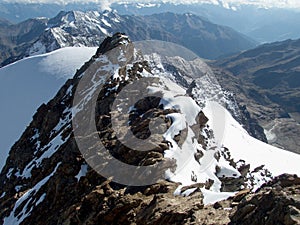 Beautiful glacier hike and clim to Weisskugel mountain