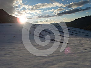 Beautiful glacier hike and clim to Weisskugel mountain