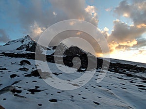 Beautiful glacier hike and clim to Weisskugel mountain