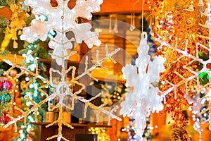 Beautiful glass snowflakes for Christmas