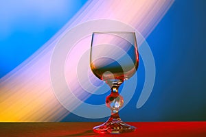 Beautiful glass wine glass