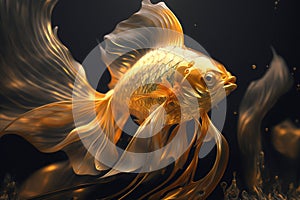 Beautiful gold fish, generative AI