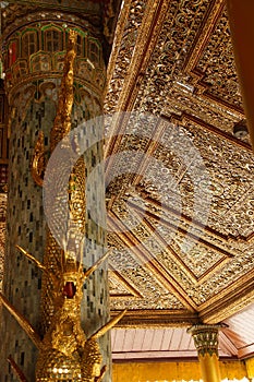 Beautiful gold and inlaid ceiling