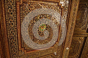 Beautiful gold and inlaid ceiling