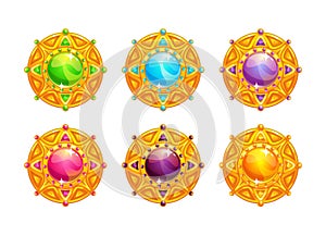 Beautiful golden amulets photo
