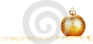 Beautiful golden christmas ball