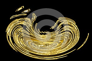 The beautiful Golden coin 3d abstract design