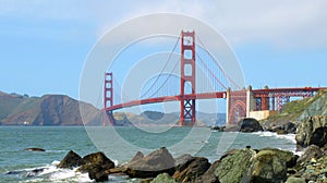 Beautiful Golden Gate Bridge and Ocean