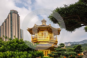Beautiful Golden Pagoda Chinese style architecture in Nan Lian G
