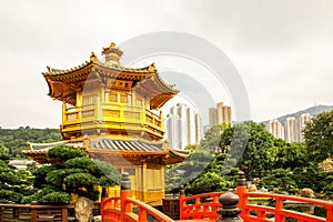 Beautiful Golden Pagoda Chinese style architecture in Nan Lian G