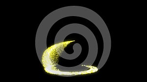 Beautiful Golden Particle With Black Background