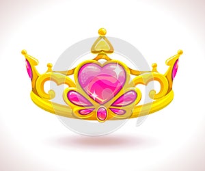 Beautiful golden princess crown