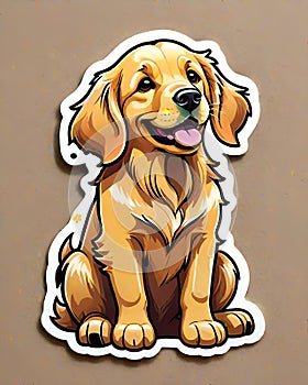 golden retriever dog sticker decal family love