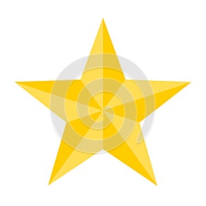 Beautiful golden star isolated - png