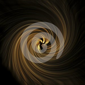 Beautiful golden swirl on a black background. Abstract background for design, web themes