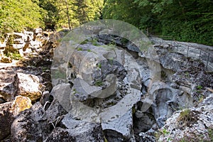 Beautiful Gorges du Fier, french canyon near Annecy photo