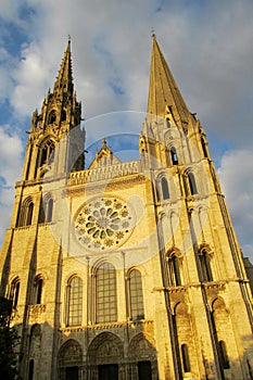 Beautiful gothic cathedral in Chartres, France