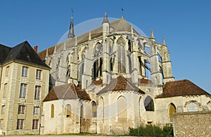 Beautiful gothic cathedral in France