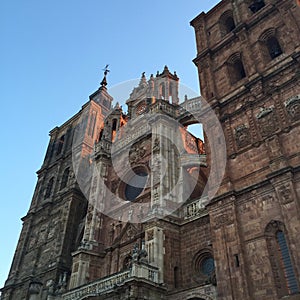 Beautiful gothic cathedral, Spain. Hermosos espacios antiguos camino a Santiago de Compostela. photo