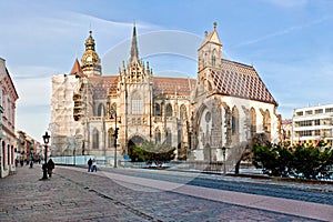 Krásný gotický kostel v Košicích