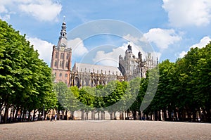 Beautiful Gothic style cathedral in Den Bosch, Netherlands